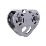 Polia Dupla Tiroleza Aluminio P/ Corda 13mm / Cabo Aco